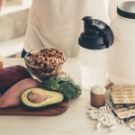 Healthy food plus vitamins